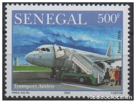 Timbres: Senegal 2006 - Avi&oacute;n 500 F Boeing Airbus Jet Air Transport Nuevo ** MNH RARE
