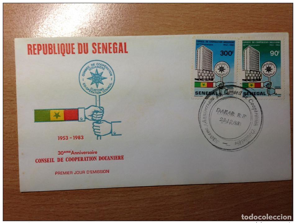 Timbres: Senegal FDC primer d&iacute;a de 1983 Consejo Cooperaci&oacute;n Aduanera Zoll Toll Customs