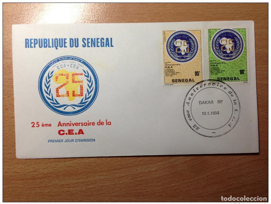 Timbres: Senegal FDC 1984 25 aniversario de la C.E.A. Naciones Unidas ONU