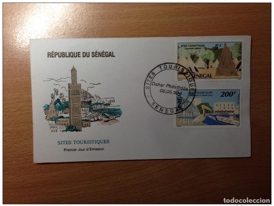 Timbres: Senegal FDC 1992 Lugares tur&iacute;sticos Pelican Saint-Louis Niokolo Bird