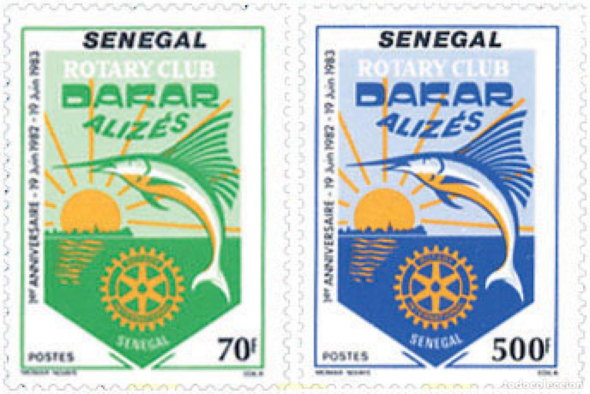 Briefmarken: 144343 MNH SENEGAL 1983 PRIMER ANIVERSARIO DEL ROTARY CLUB ALIZES EN DAKAR