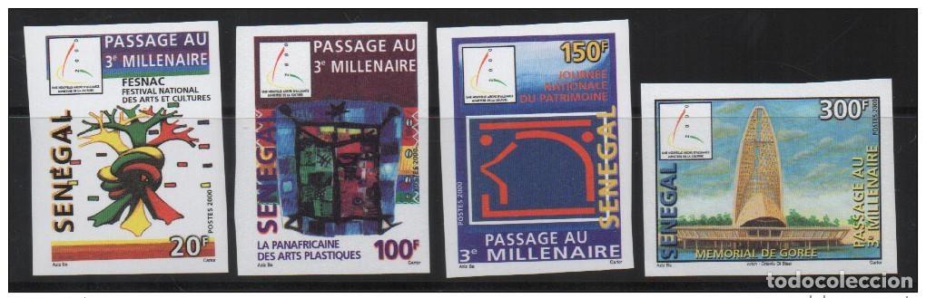 Timbres: Senegal 2001 IMPERF ND FESNAC Pasaje al tercer milenio Mi. 1920-1923