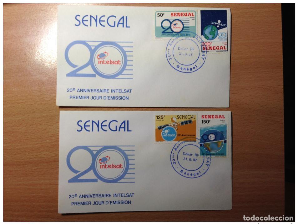 Timbres: Senegal FDC 1987 Vig&eacute;simo aniversario del Sat&eacute;lite Intelsat Space Kosmos