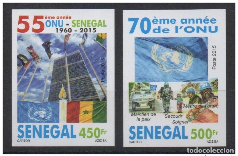 Sellos: Bandera medicinal de los Cascos Azules Senegal 2015 por IMPERF ND ONU 70 a&ntilde;os