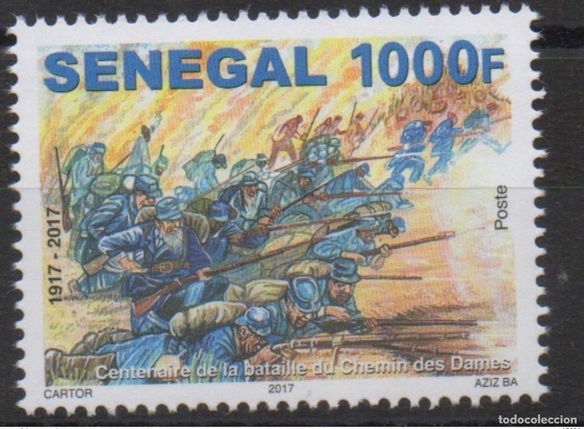 Sellos: Senegal 2017 Mi. 2257 100 a&ntilde;os de Battle Chemin des Dames Primera Guerra Mundial