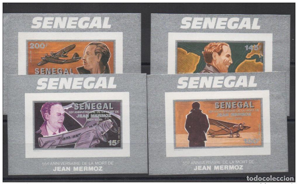 Sellos: Senegal 1991/1993 bloquea el avi&oacute;n Aviator Jean Mermoz Mi. A1252 - D1252