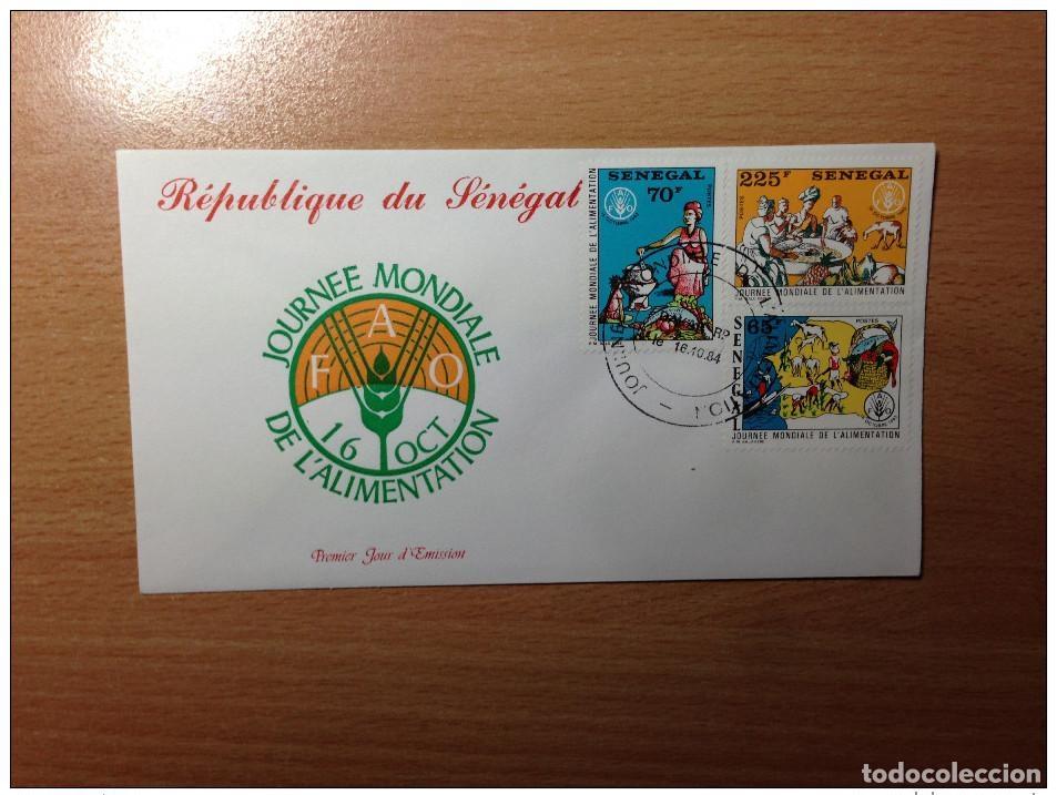 Sellos: Senegal FDC 1984 D&iacute;a Mundial de la Alimentaci&oacute;n FAO Alimentos Animales
