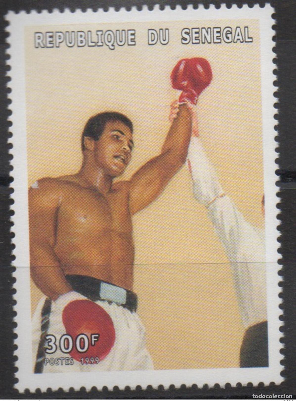 Sellos: Senegal 1999 - Mi. 1686 300 F Muhammad Mohamed Ali Boxeo deportivo a estrenar ** MNH RARO