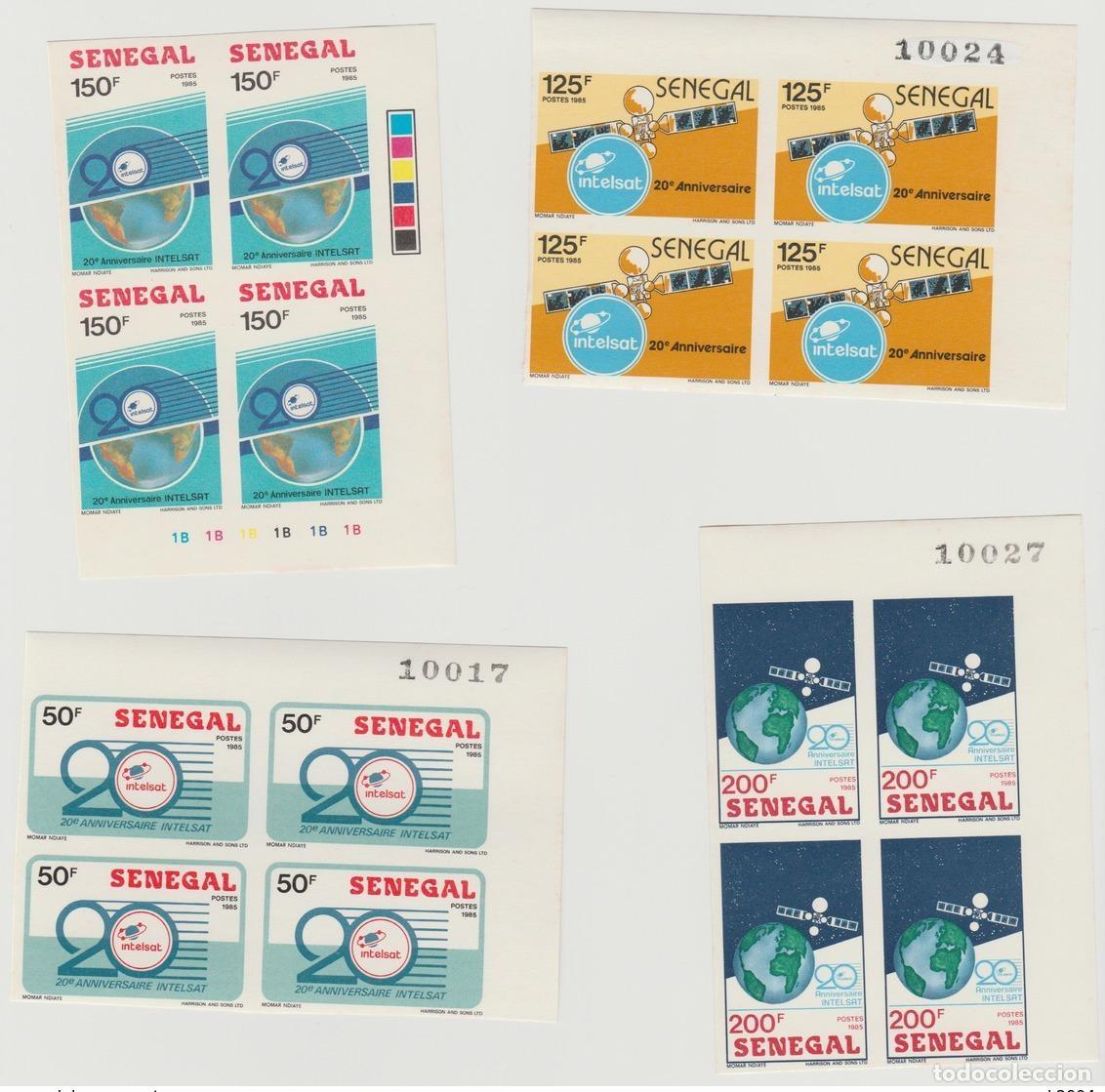 Sellos: Senegal 1985 Nd Imperf 20&ordm; aniversario de Intelsat Raumffahrt Space Cosmos