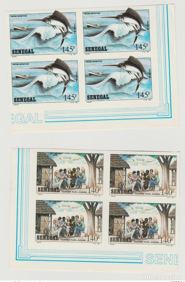 Sellos: Senegal 1987 ND Imperf Rural Tourism integra el turismo la pesca deportiva