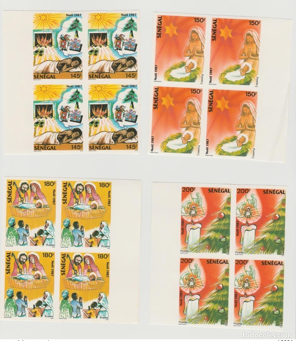 Selos: Senegal 1987 ND Imperf No&euml;l Navidad Religi&oacute;n Iglesia Guarder&iacute;a Krippe