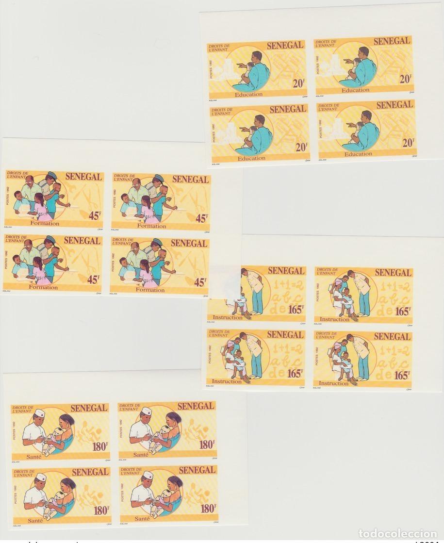 Selos: Senegal 1992 Unserrated Imperf Derechos del ni&ntilde;o Kinderrechte