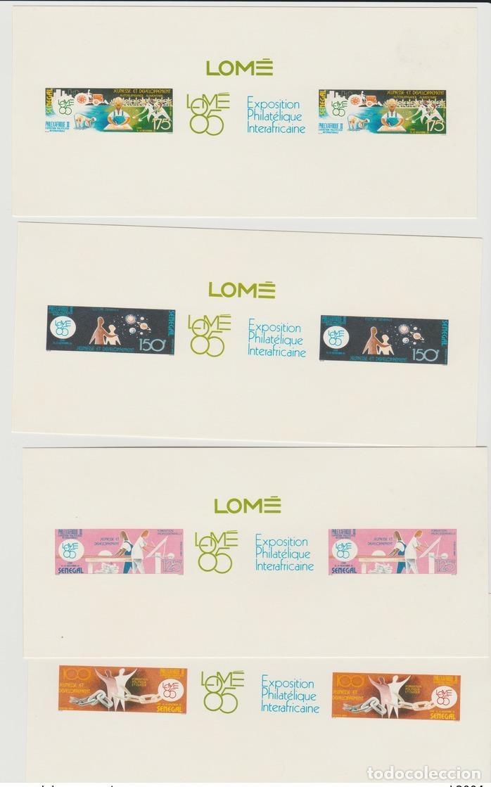 Selos: Senegal 1985 Luxury Proof Exposici&oacute;n Filat&eacute;lica Interafricana de Lom&eacute; Togo