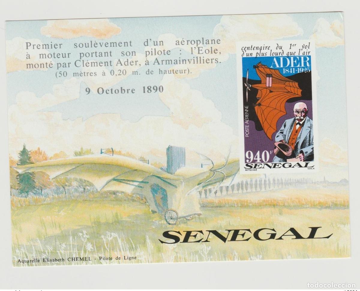 Selos: Senegal 1992 Mi. Bl. 64 Luxury Event Cl&eacute;ment Ader Aviation Airmail