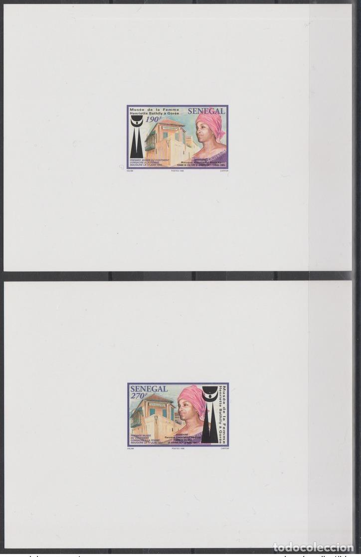 Selos: Senegal 1998 Mi. 1557 - 1558 Prueba de lujo Museo la Mujer H.Bathily Gor&eacute;e
