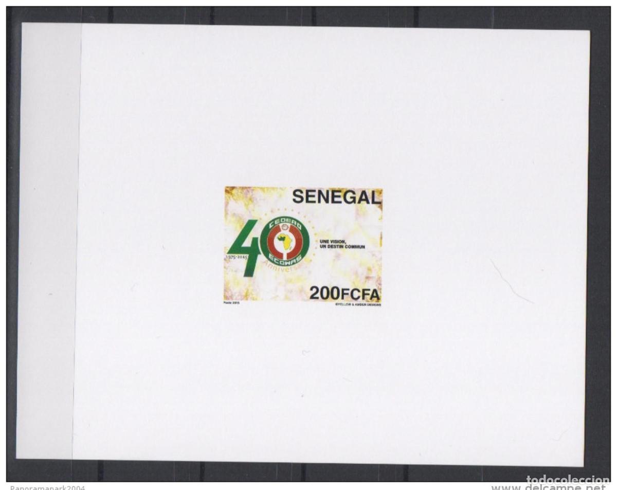 Francobolli: Senegal 2015 Mi. 2229 RARO EVENTO DE LUJO CEDEAO Edici&oacute;n conjunta la 40 a&ntilde;os