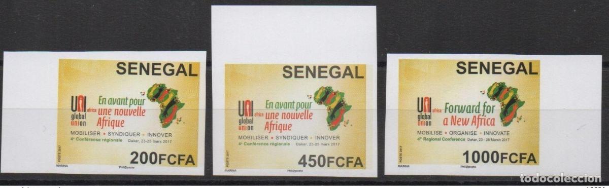 Sellos: Senegal 2017 Mi.? Cuarta Conferencia de la UNI en &Aacute;frica ND Imperf | Mapa Global Union