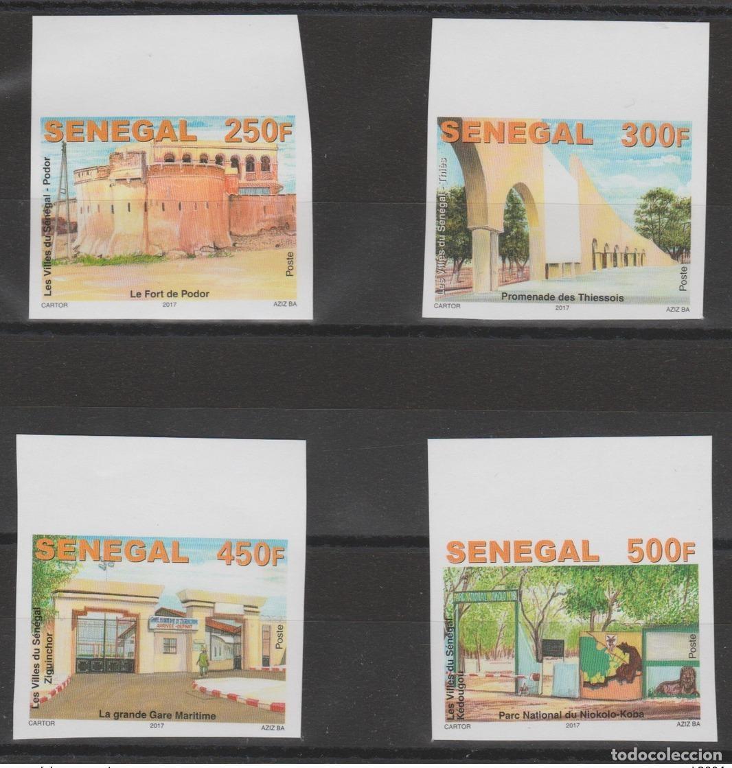 Sellos: Senegal 2017 Mi.? IMPERF AND The Town: estaci&oacute;n Podor Thiessois Niokolo