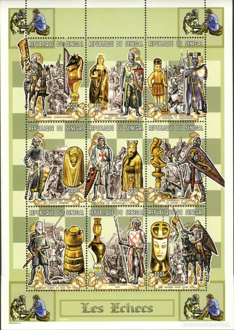Sellos: SENEGAL 1999 SHEET MNH AJEDREZ XADREZ ECHECS SCACCHI SCHACH CHESS