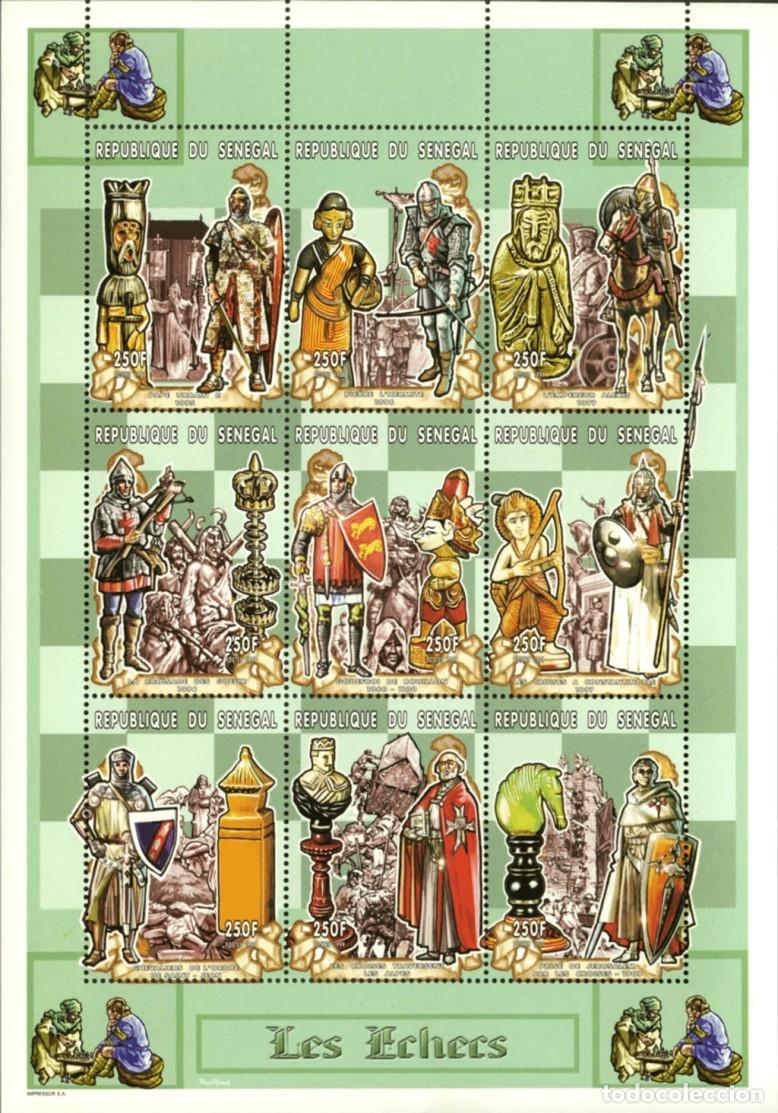 Sellos: SENEGAL 1999 SHEET MNH AJEDREZ XADREZ ECHECS SCACCHI SCHACH CHESS
