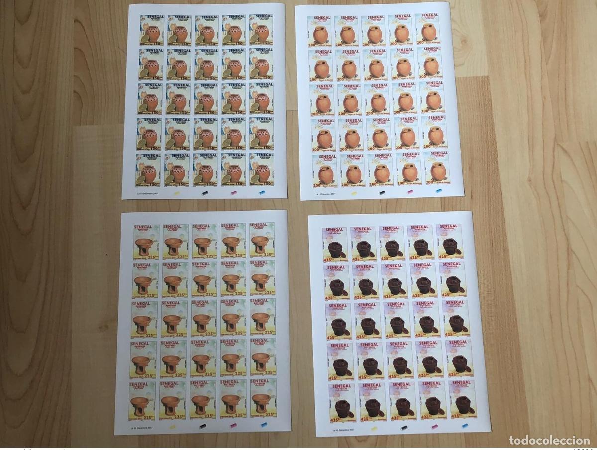 Stamps: Senegal 2011 POTTERIES Terracotta 4 val. L&Aacute;MINAS IMPERMEABLES TABLAS NO SERRADAS