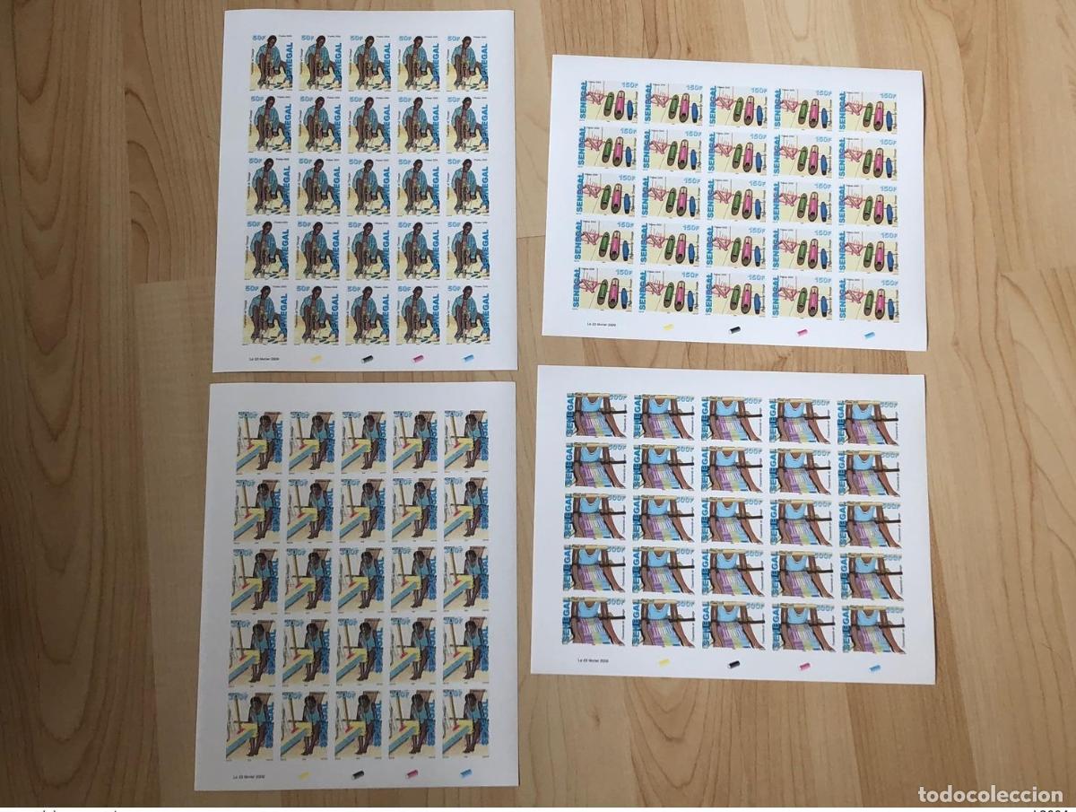 Stamps: Senegal 2009/2012 FABRICACI&Oacute;N DE TEJEDORAS Y S&Aacute;BANAS IMPERF SIN CORDONES