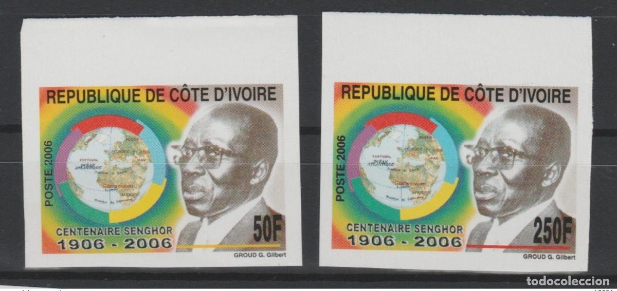 Sellos: Costa de Marfil 2006 IMPERF ND Leopold Sedar Senghor Presidente Senegal MNH**