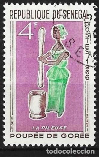 Sellos: Senegal 1966 - Mi 322 - YT 269 - Mu&ntilde;eca de Gor&eacute;e