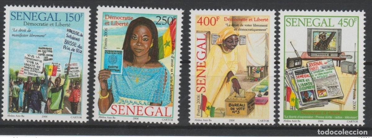 Sellos: Senegal 2006/2010 Mi. 2152 - 2155 Democracia y libertad