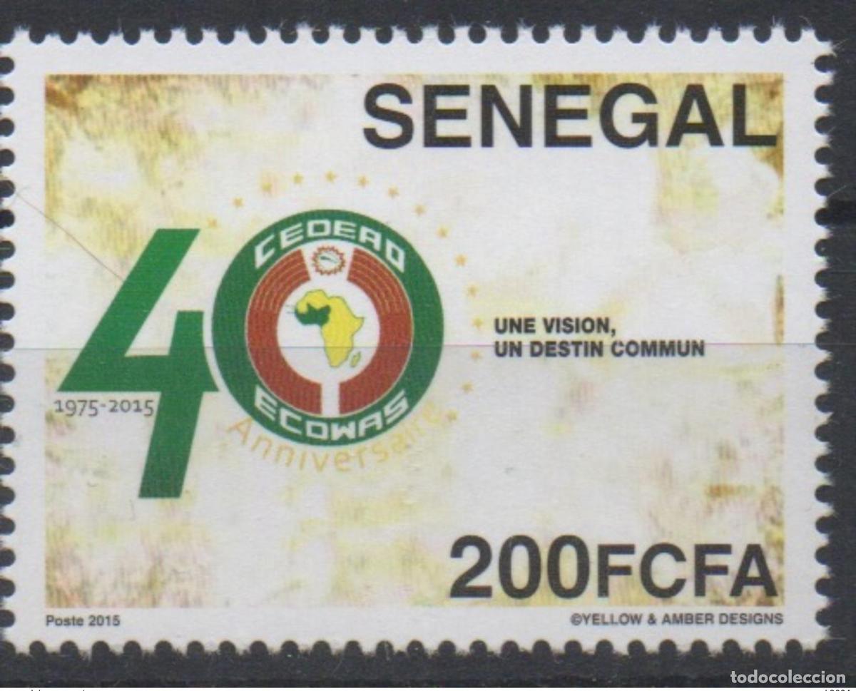 Sellos: Senegal 2015 Emisi&oacute;n conjunta CEDEAO 40 a&ntilde;os