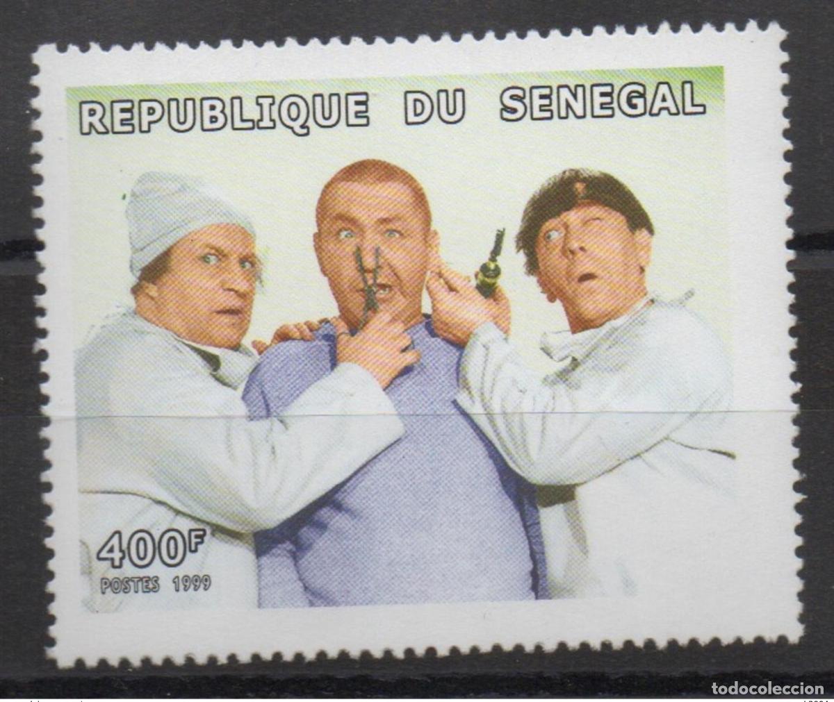 Briefmarken: Senegal 1999 - Mi. 1887 400 F Los tres chiflados Neuf MNH RARO Escaso