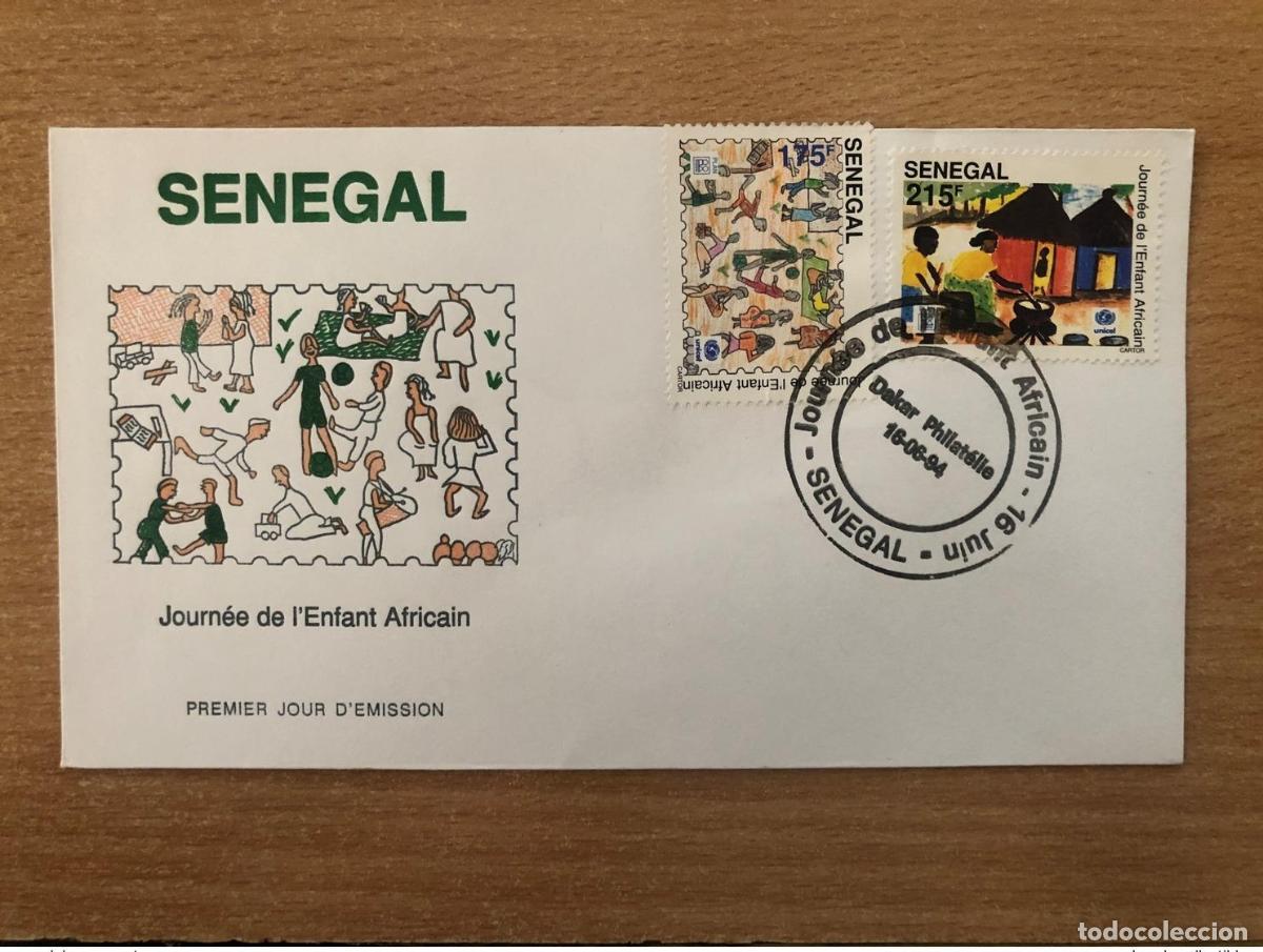 Sellos: Senegal 1994 FDC Mi. 1318 1319 D&iacute;a del Ni&ntilde;o Africano UNICEF 2 val.
