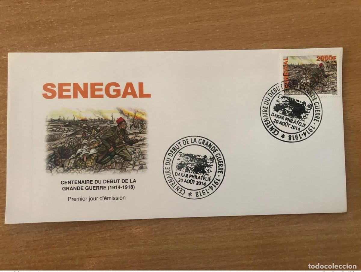 Sellos: Senegal 2014 FDC Mi. Sello raro Bl. 108 de la Primera Guerra Mundial y