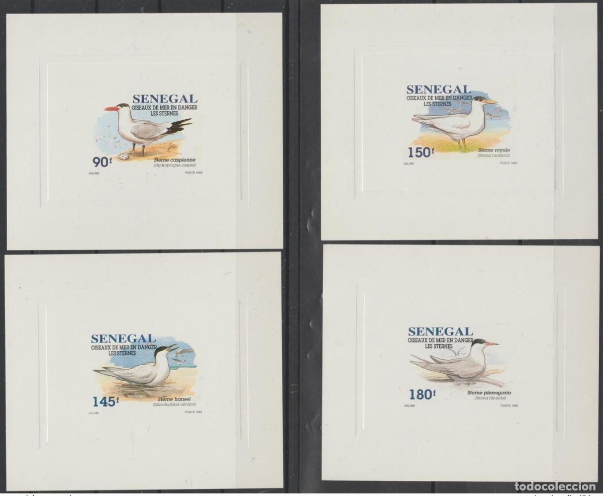 Sellos: Senegal 1993/1995 Mi. 1394 - 1397 Evento de lujo Birds Sea Danger Terns