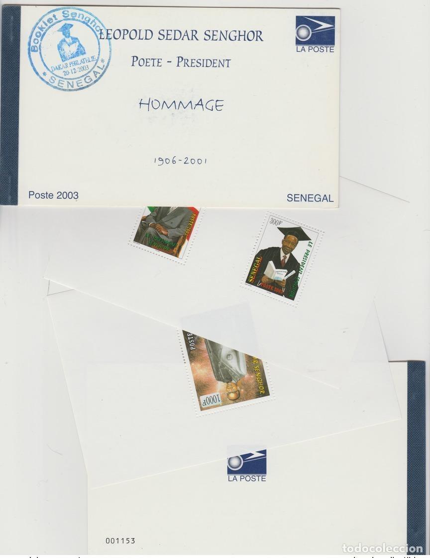 Timbres: Senegal 2003 Carnet MH L&eacute;opold Sedar Senghor 2 bloques Mi. 2029 - 2031 RARE MNH
