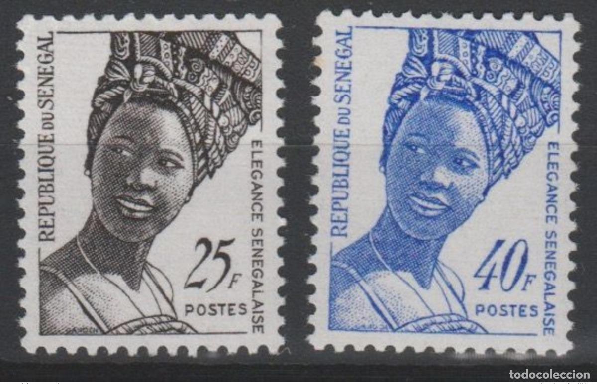 Sellos: Senegal 1972 Mi. 501 - 502 Elegance Senegalaise Serie de corrientes raras