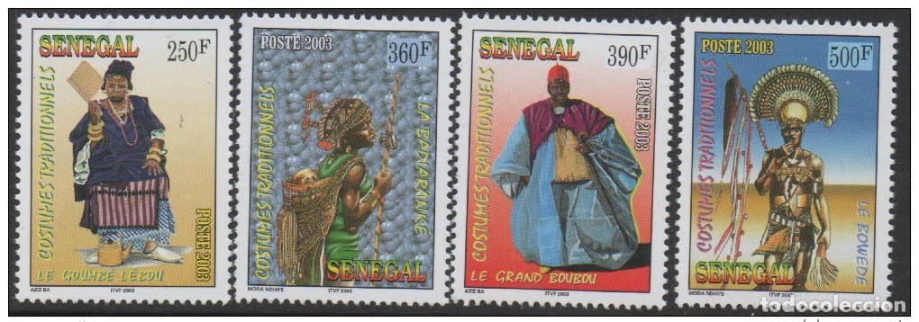 Stamps: Senegal 2003 Trajes tradicionales Trachten Tradition 4 val. UN MES RARO