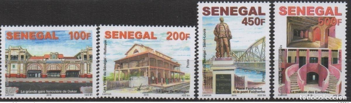 Sellos: Senegal 2016 Mi.? Ciudades Dakar Rufisque Saint-Louis Gare Bahnhof 4 val. **