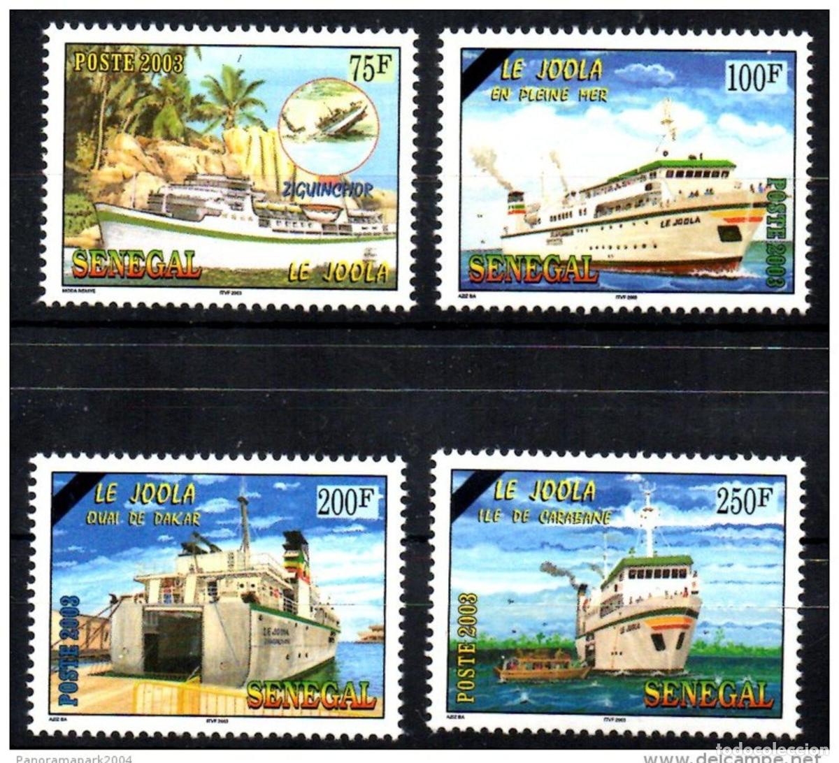 Stamps: Senegal 2003/2011 The Joola Ship Paquebot Schiff Marine Boat 2002 4 val. UN MES RARO