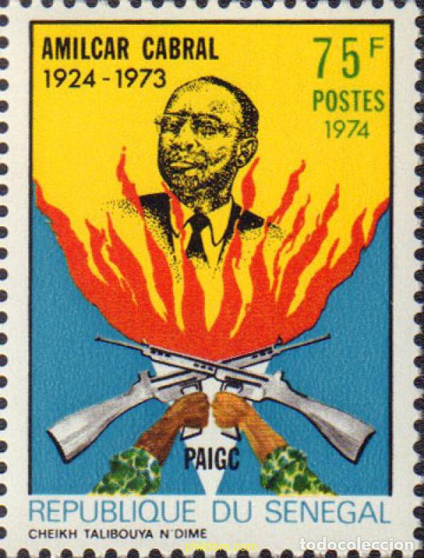 Sellos: 581957 MNH SENEGAL 1974 50 ANIVERSARIO DE AMILCAR CABRAL