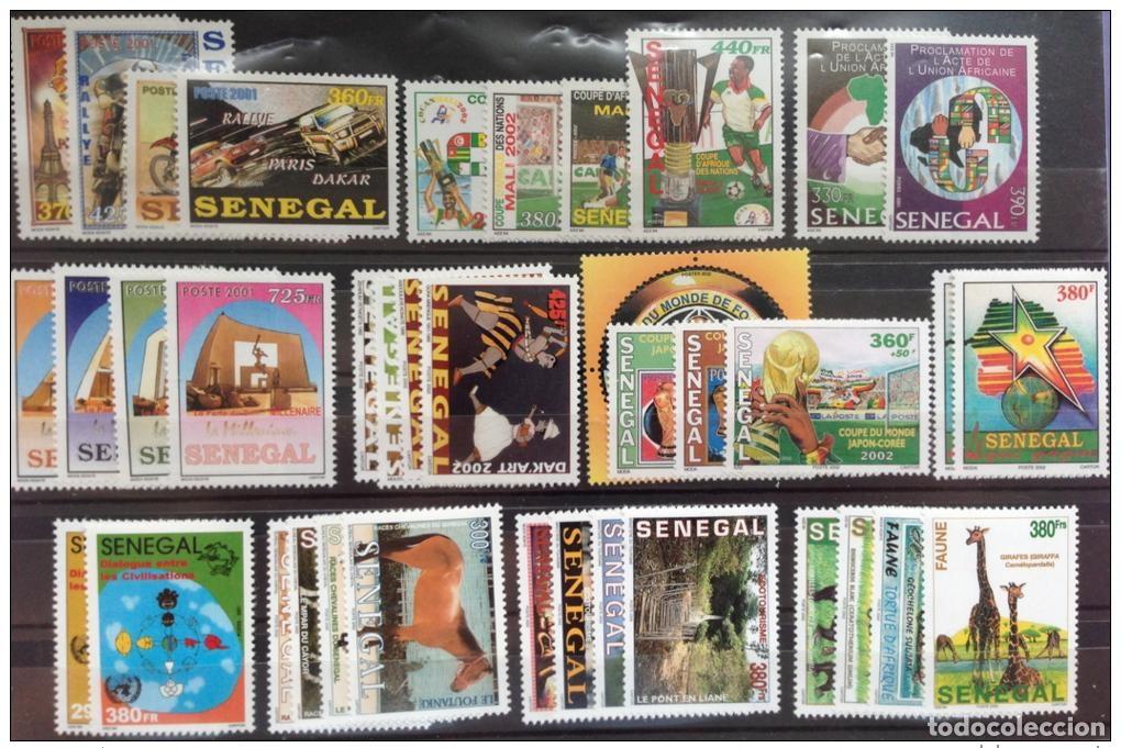 Sellos: Senegal 2002 A&ntilde;o completo mediados de 1950 - 2009 Dialogue World Cup CAN Rallye Horses