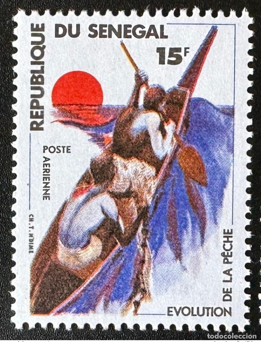 Sellos: Senegal 1977 Mi. D629 25F Correo a&eacute;reo Evoluci&oacute;n de la pesca