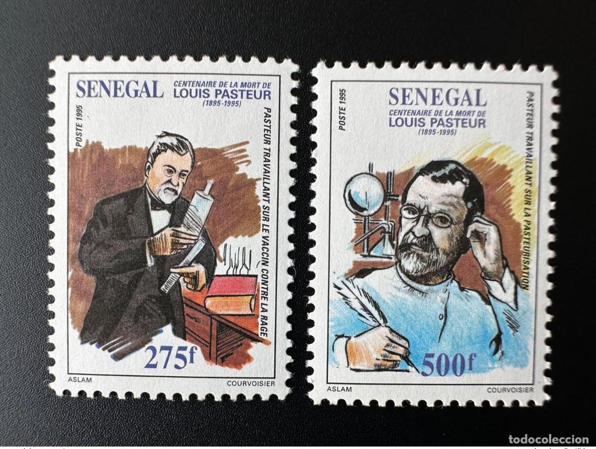 Sellos: Senegal 1995 Mi. 1375 - 1376 100 a&ntilde;os de muerte Louis Pasteur 1895 Salud Vacuna