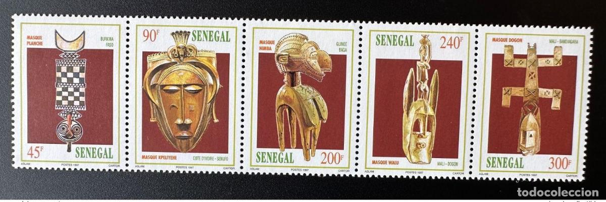 Sellos: Senegal 1997 Mi. 1505 - 1509 M&aacute;scaras Tira de 5
