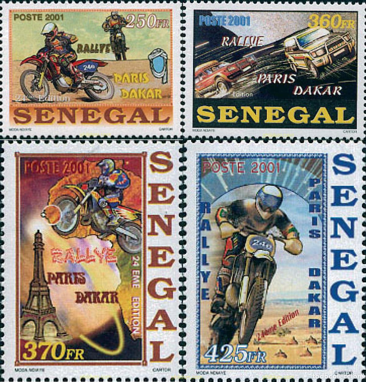 Timbres: 117390 MNH SENEGAL 2002 RALLY PARIS-DAKAR