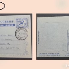 Sellos: O) 1949 SOUTH AFRICA, PEGASUS, AEROGRAM, LUGBRIEF, LUGPOS TO USA. Lote 361066060