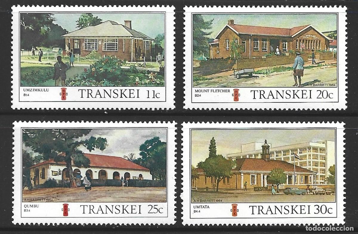 Sellos: TRANSKEI 138/41** - A&Ntilde;O 1984 - EDIFICIOS POSTALES - Foto 1