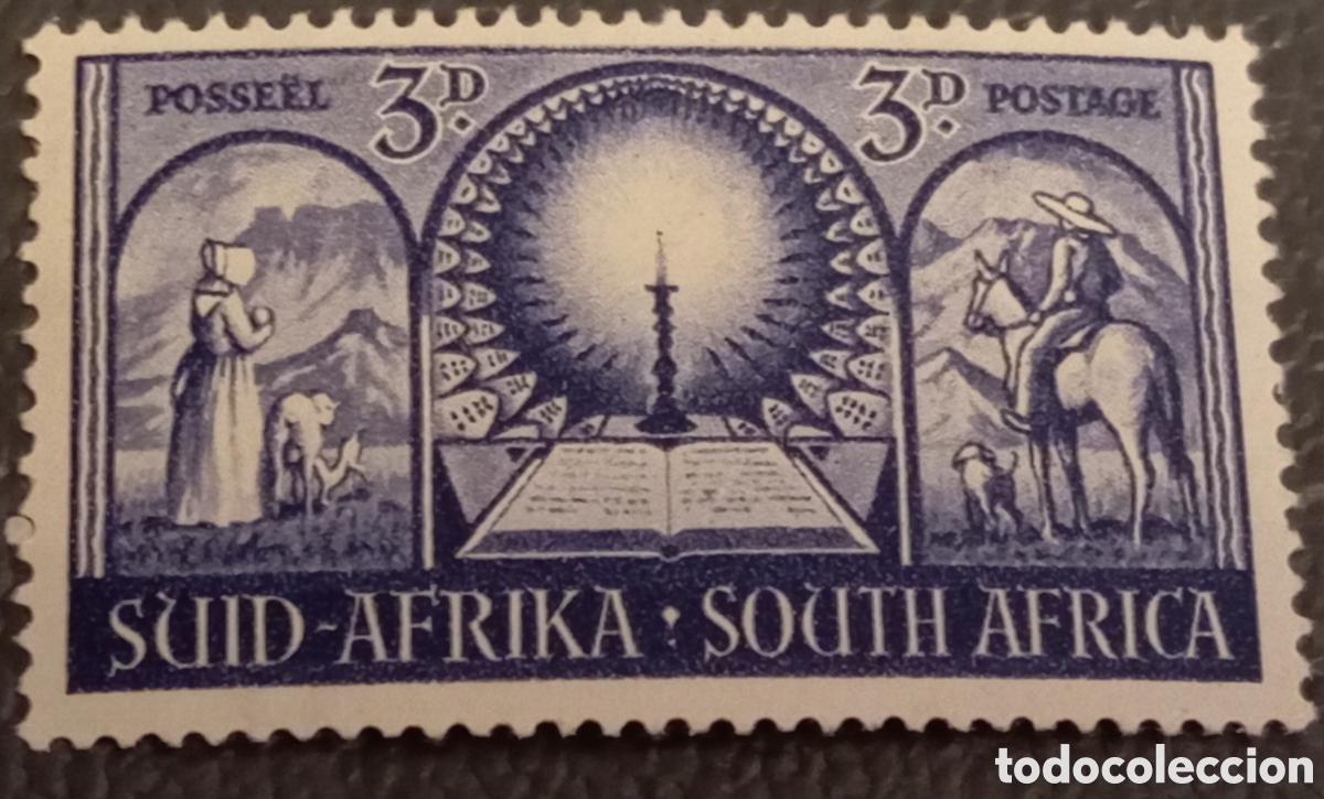 Sellos: Sud&aacute;frica 1949 - Monumento Voortrekker 3d - MNH - SG 133 / Scott 114