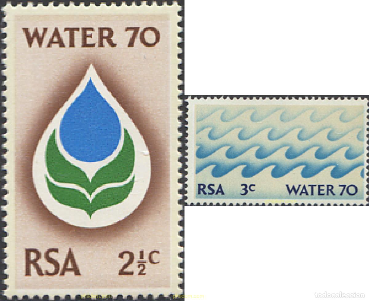 Sellos: 281486 MNH SUDAFRICA 1970 A&Ntilde;O INTERNACIONAL DEL AGUA