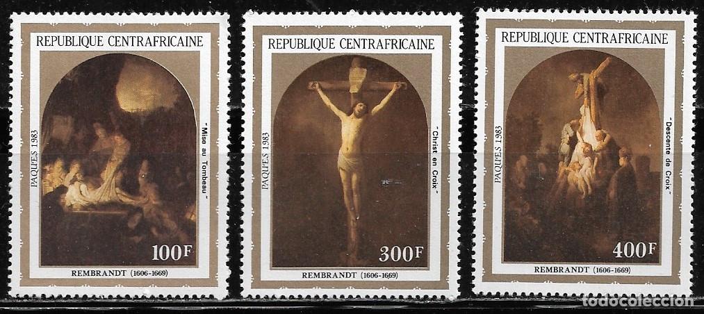 Sellos: CENTROAFRICANA 1983, Ivert 564/66 - PINTURAS DE REMBRANDT - PASCUA. MNH.